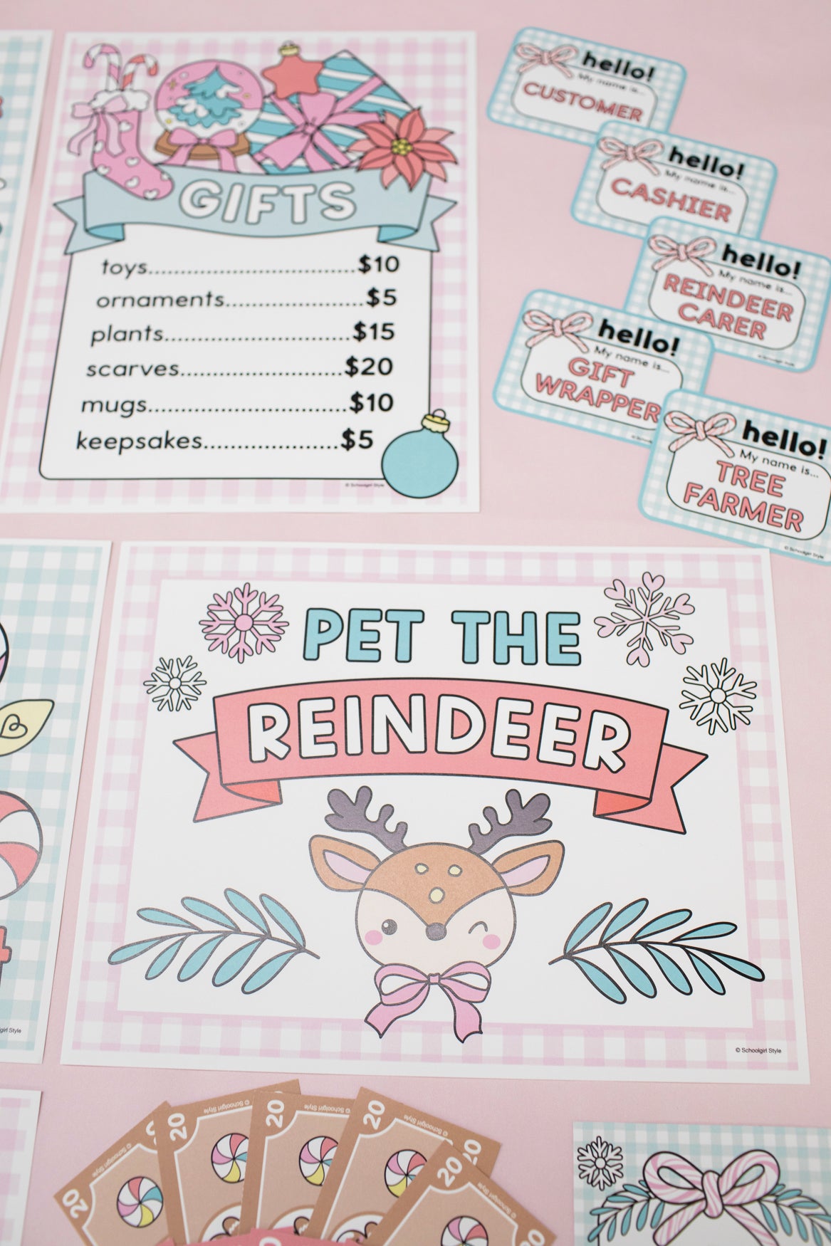 Printable December Dramatic Play Holiday Market and Tree Farm