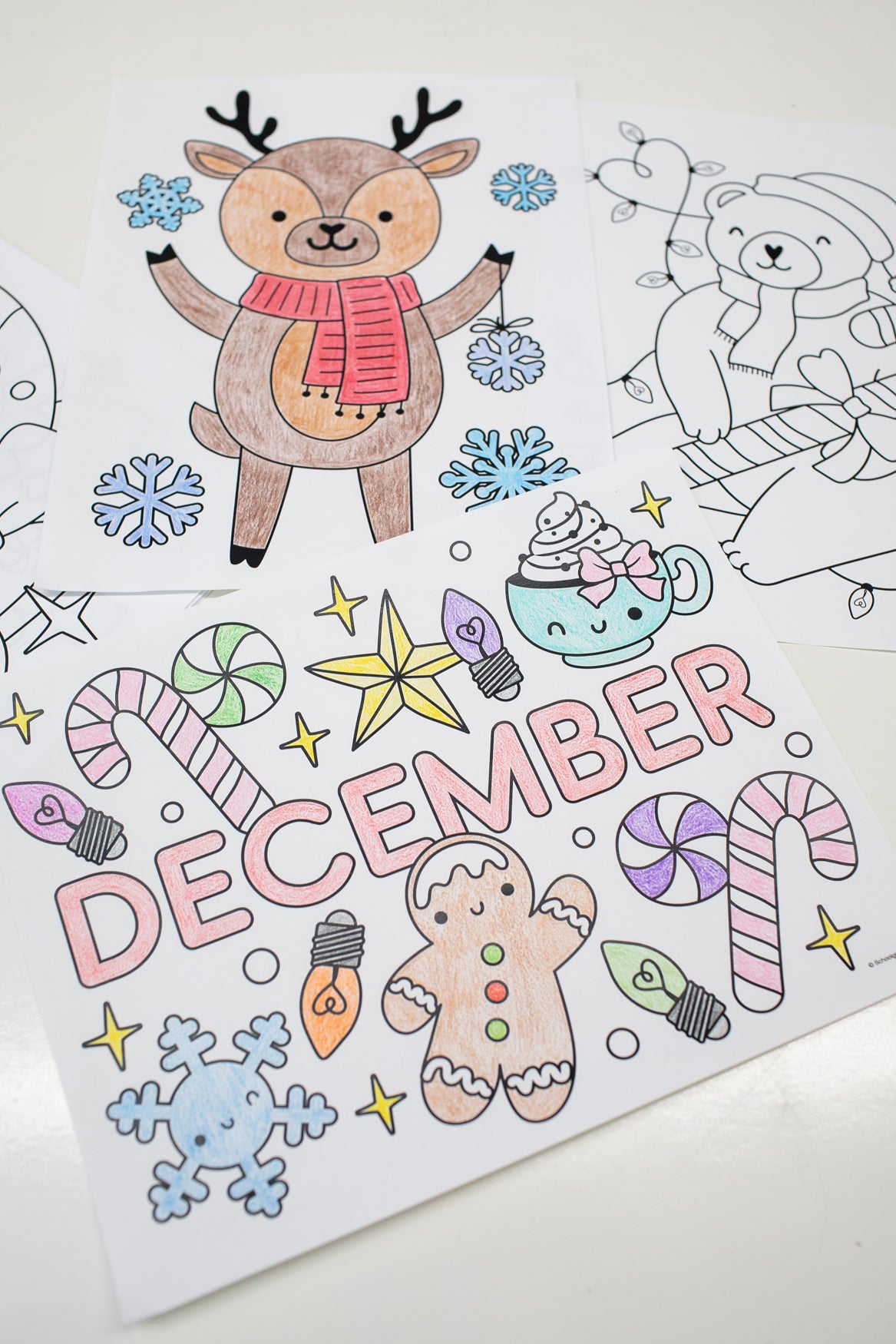 Free Printable December Coloring Pages Pack 2