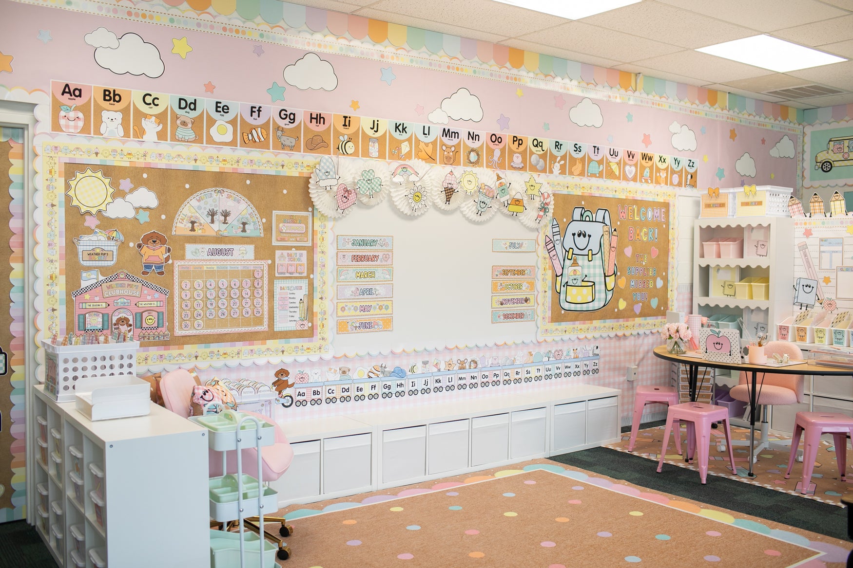 A Year In Pastel Full Printable Classroom Decor Bundle