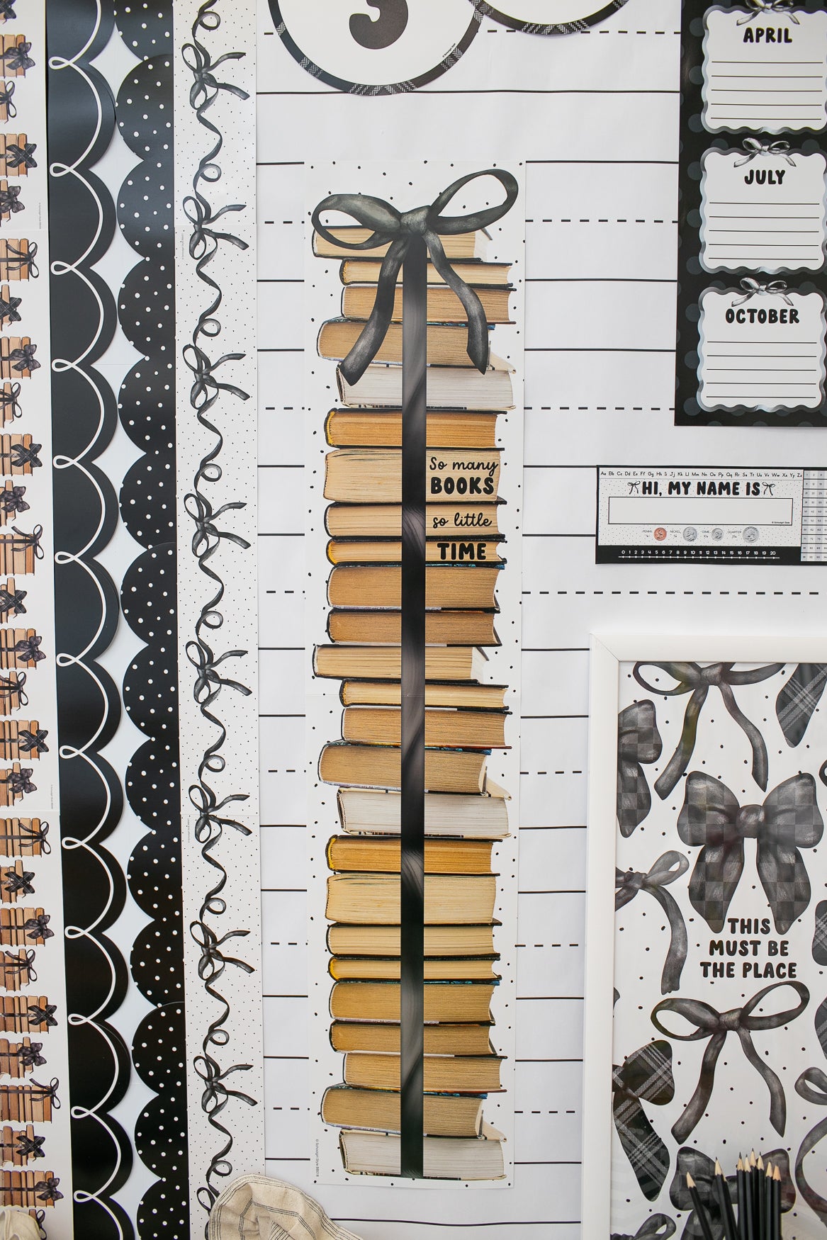 Books and Bows Collection Pre-Printed Classroom Decor Bundle