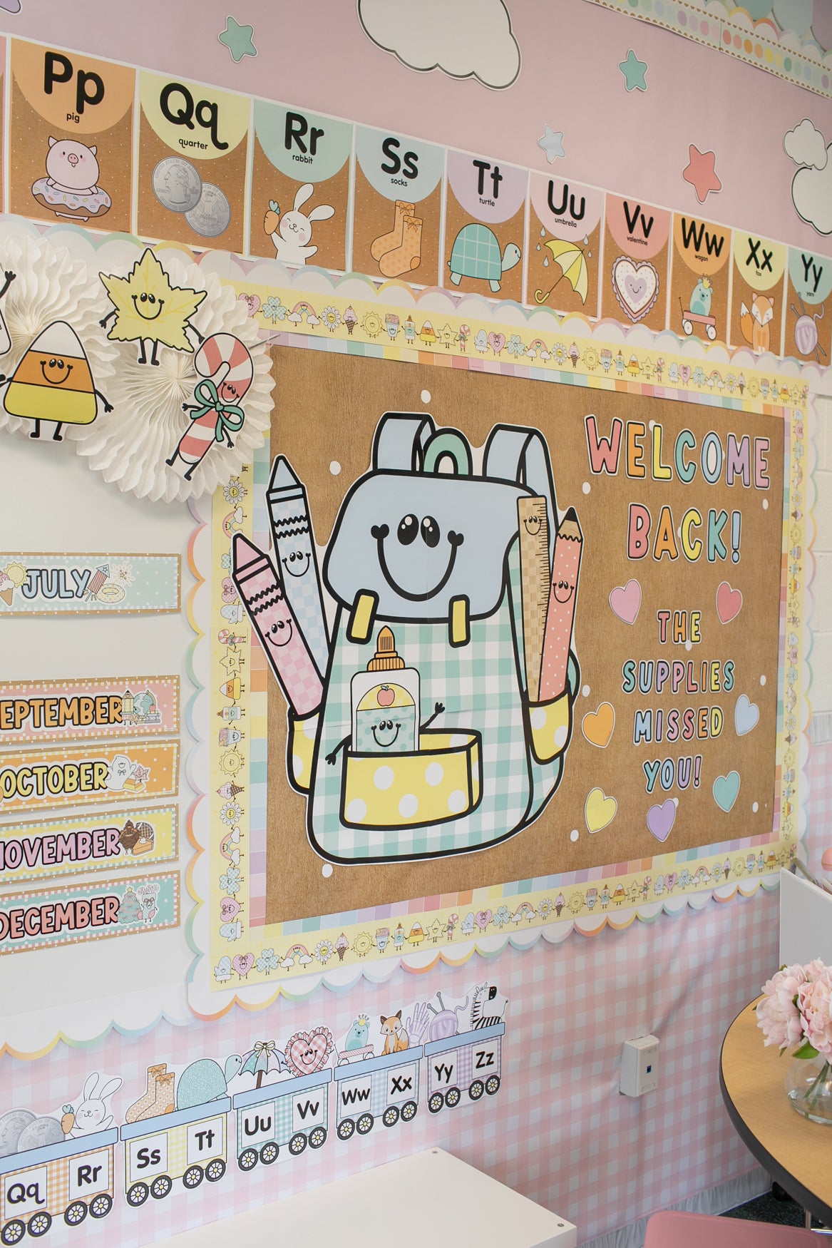 Welcome Back Bulletin Board Set | A Year In Pastel