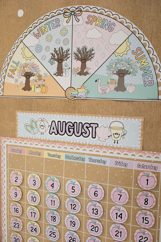 Printable Seasons Calendar Topper | A Year In Pastel