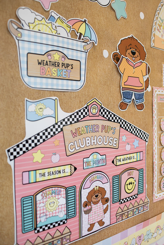 Printable Weather Pups Clubhouse Chart Bulletin Board Set | A Year In Pastel