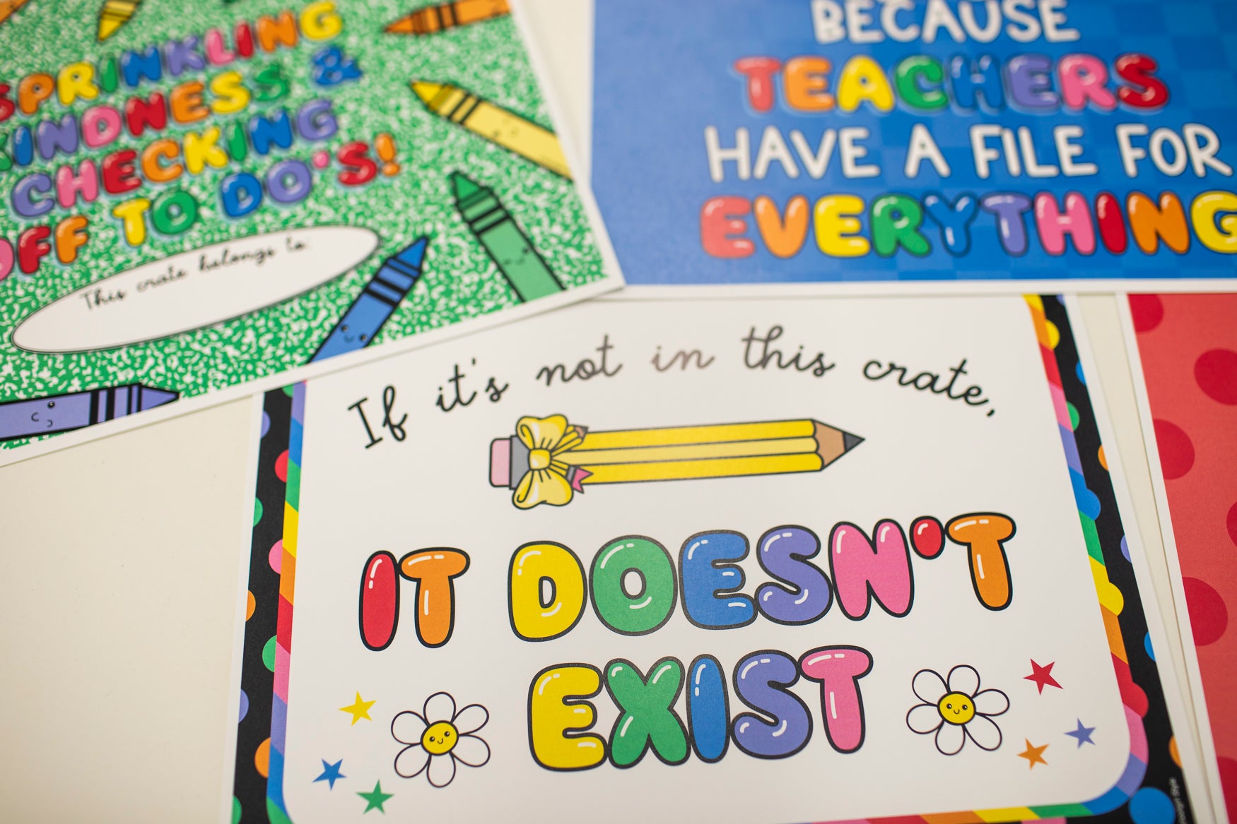 Printable Rainbow Editable Organized Teacher System Bin | School Days