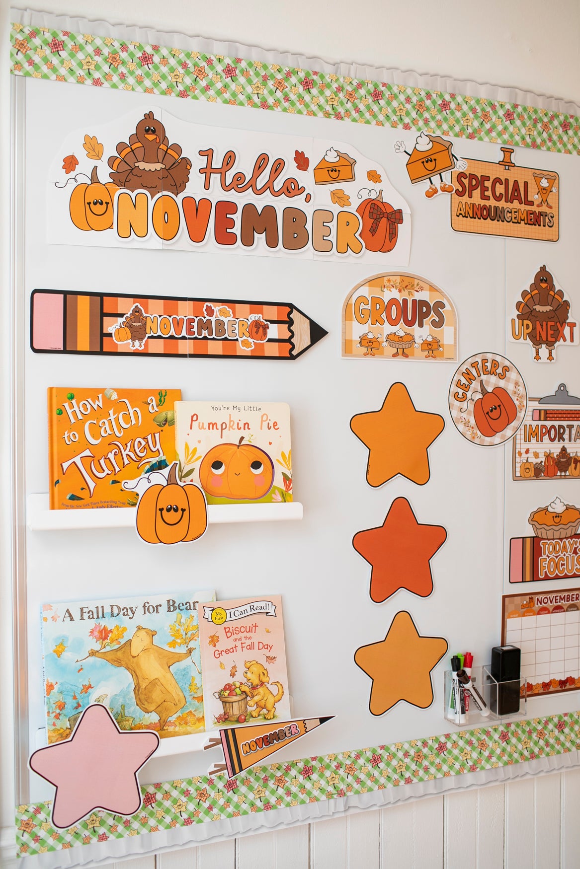 Printable Thanksgiving November Whiteboard Management System | 90s Teacher