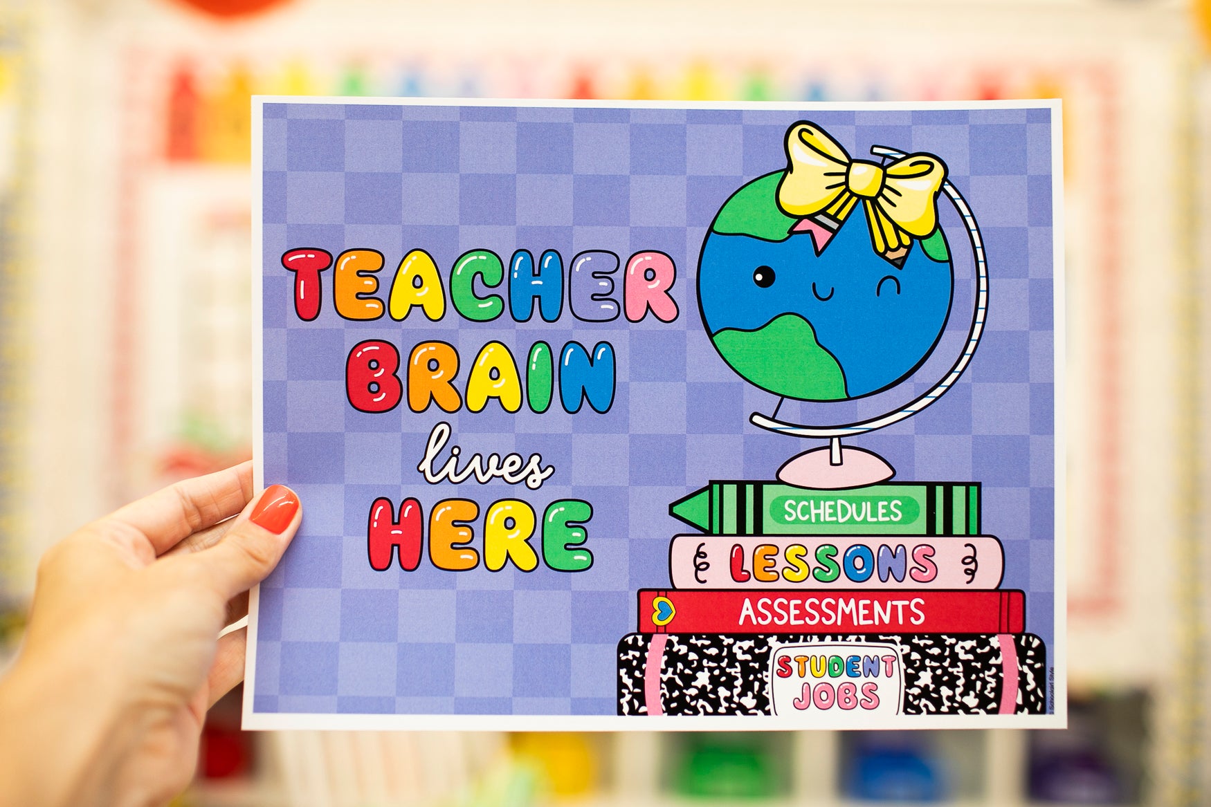 Printable Rainbow Editable Organized Teacher System Bin | School Days