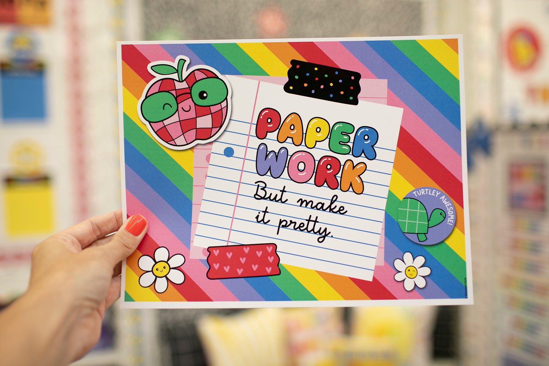 Printable Rainbow Editable Organized Teacher System Bin | School Days