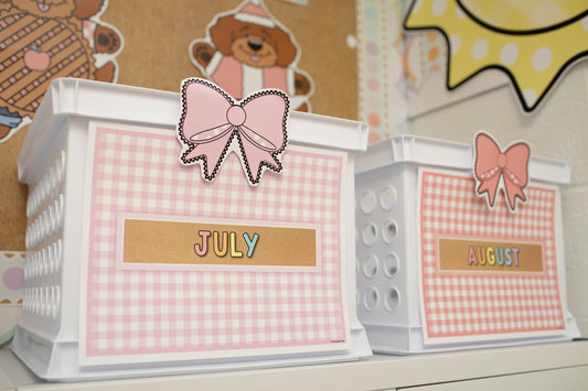 Printable Monthly Bin Labels | A Year In Pastel