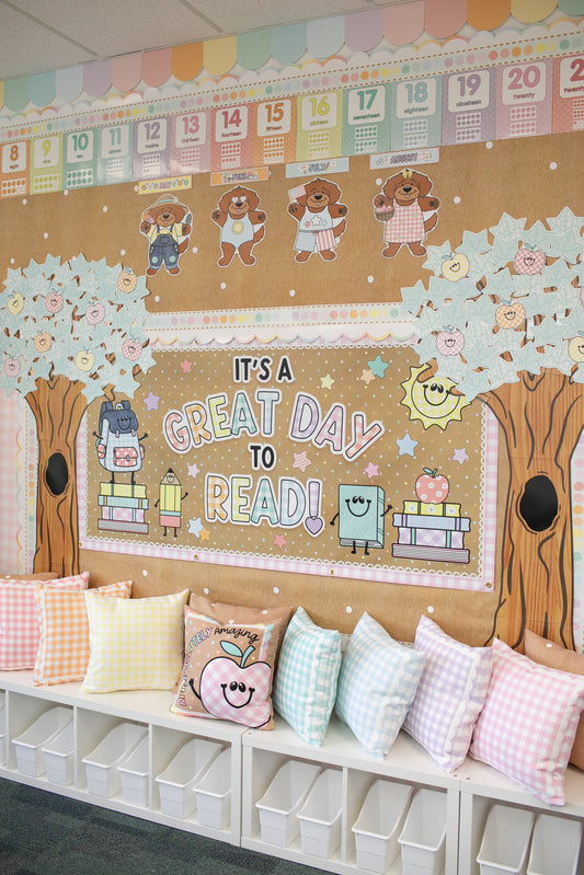 Printable Apple Tree Bulletin Board Set | A Year In Pastel