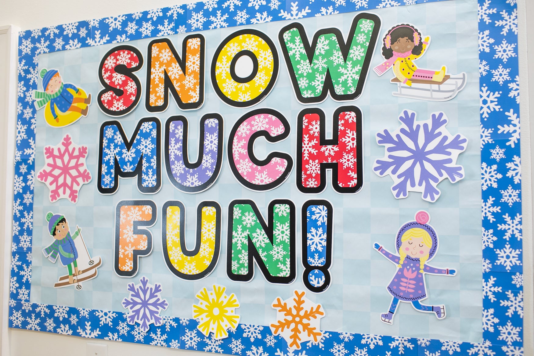 Printable Winter Snow Much Fun Bulletin Board Set