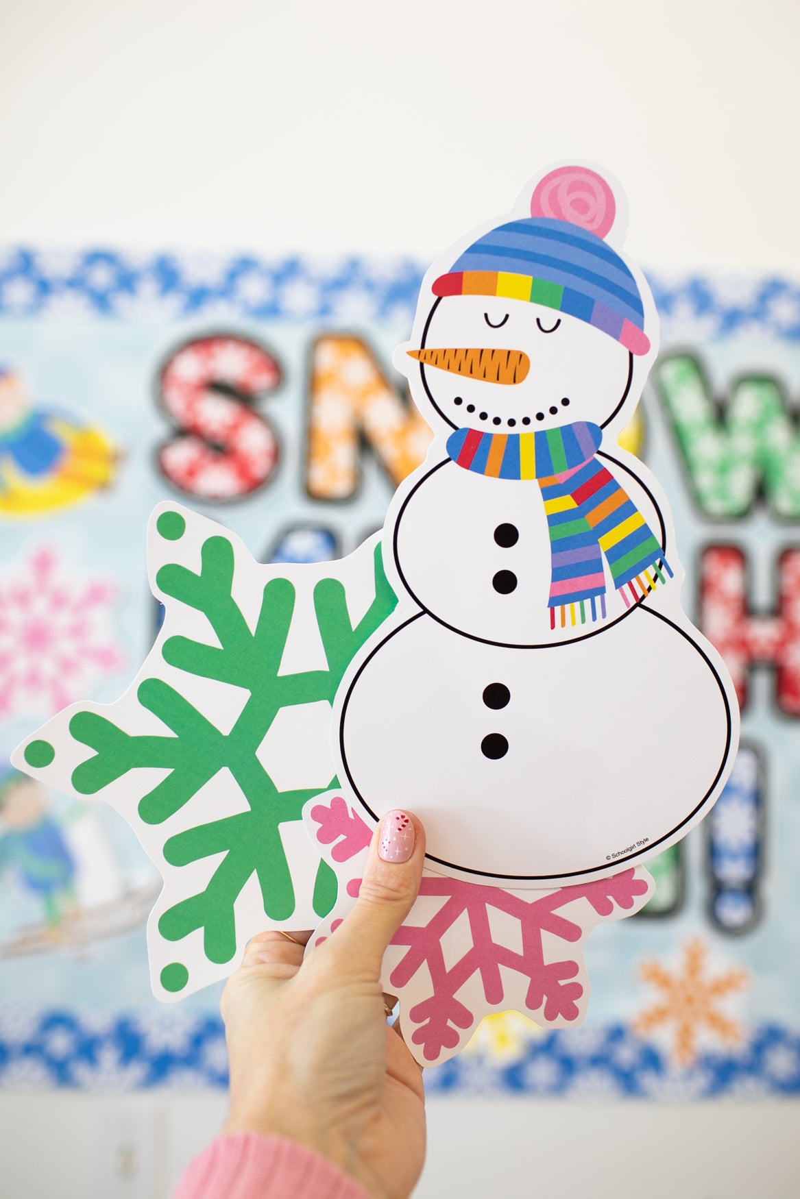 Printable Winter Snow Much Fun Bulletin Board Set