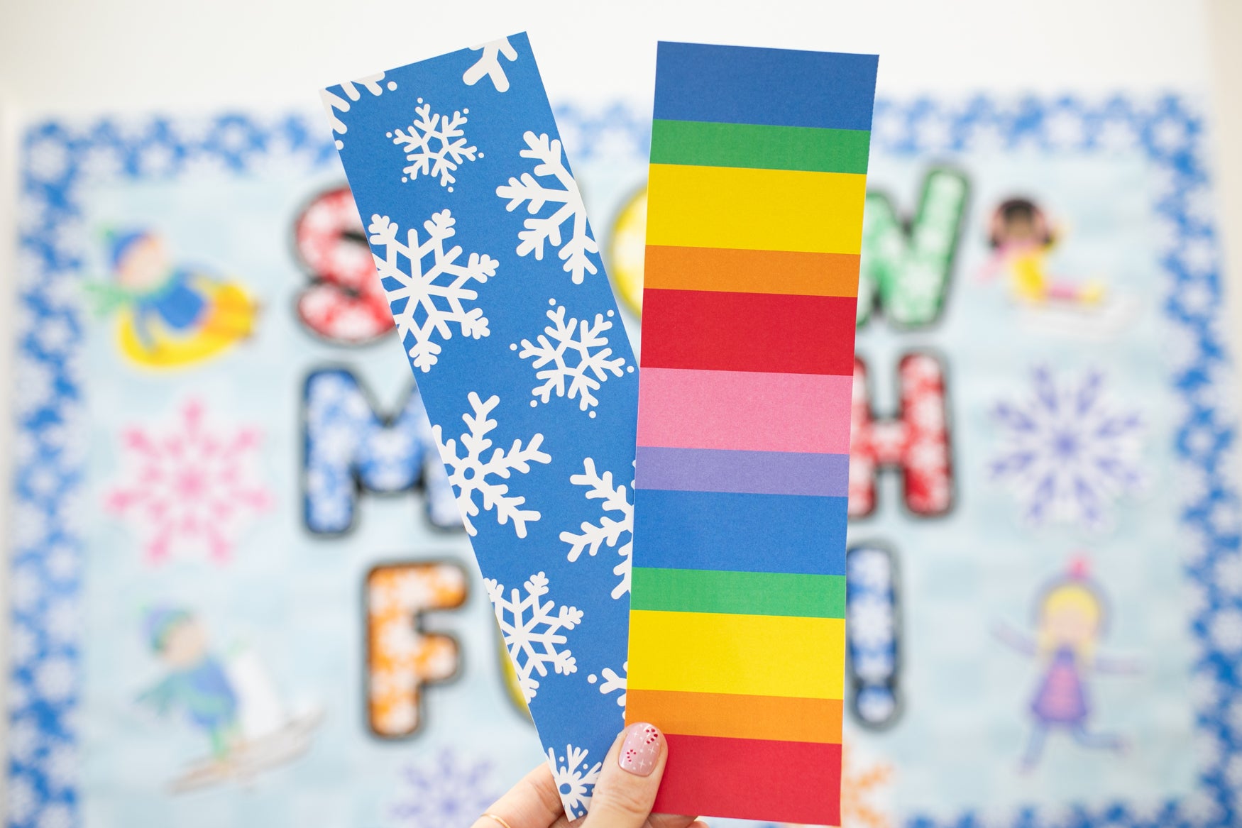 Printable Winter Snow Much Fun Bulletin Board Set