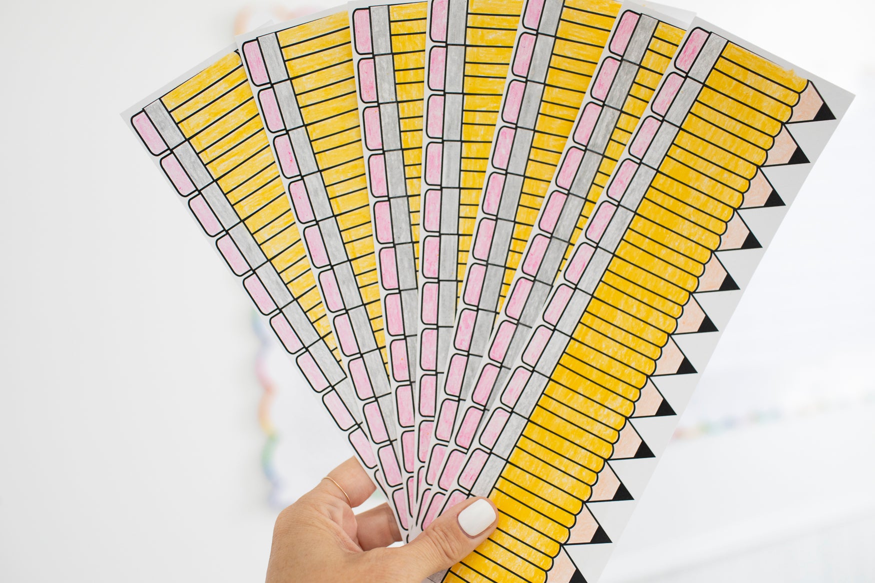 First Grade September Pencil Craftivity Bulletin Board Set