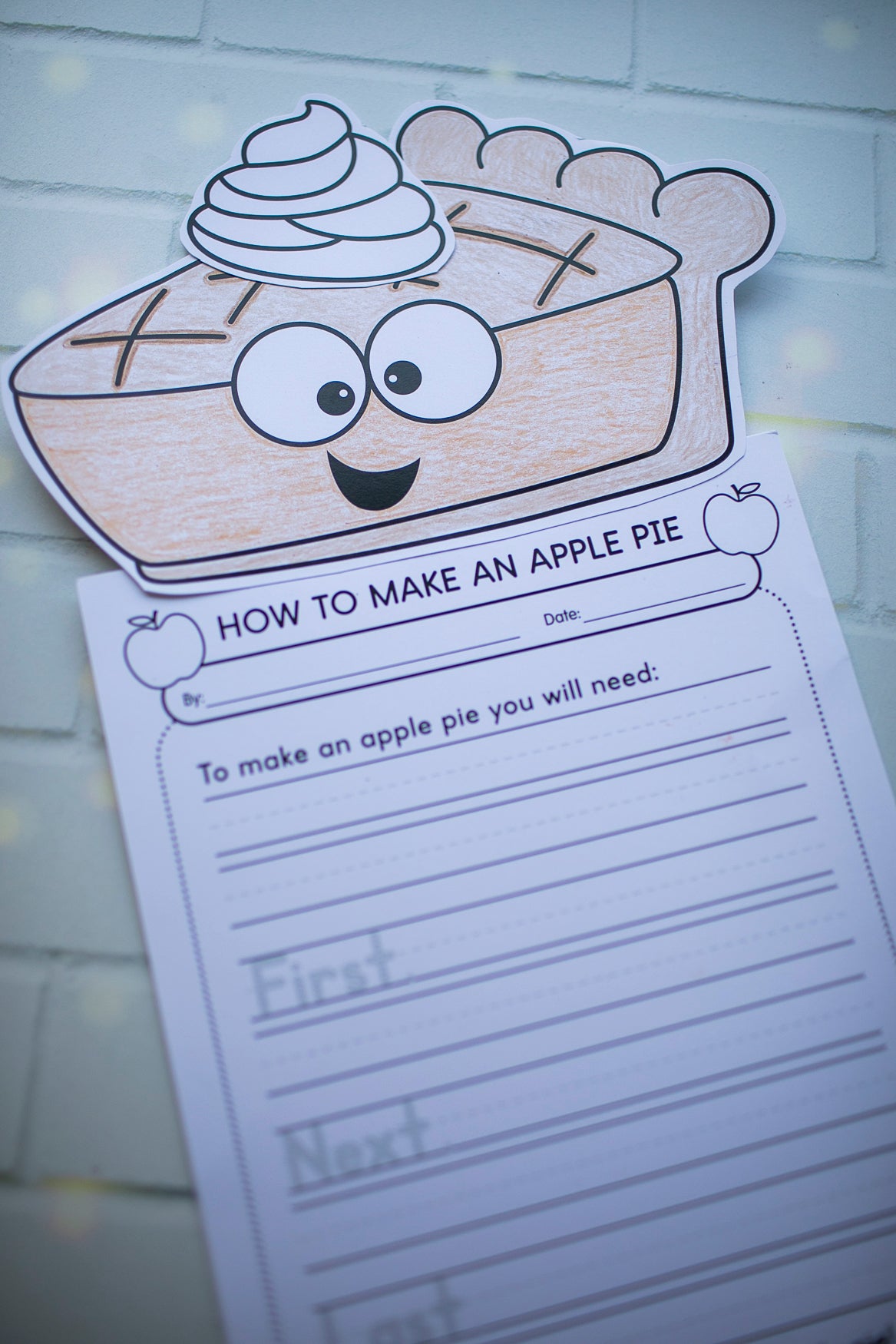 How to Make an Apple Pie Craftivity