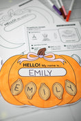 Load image into Gallery viewer, Printable Pumpkin Name Craftivity
