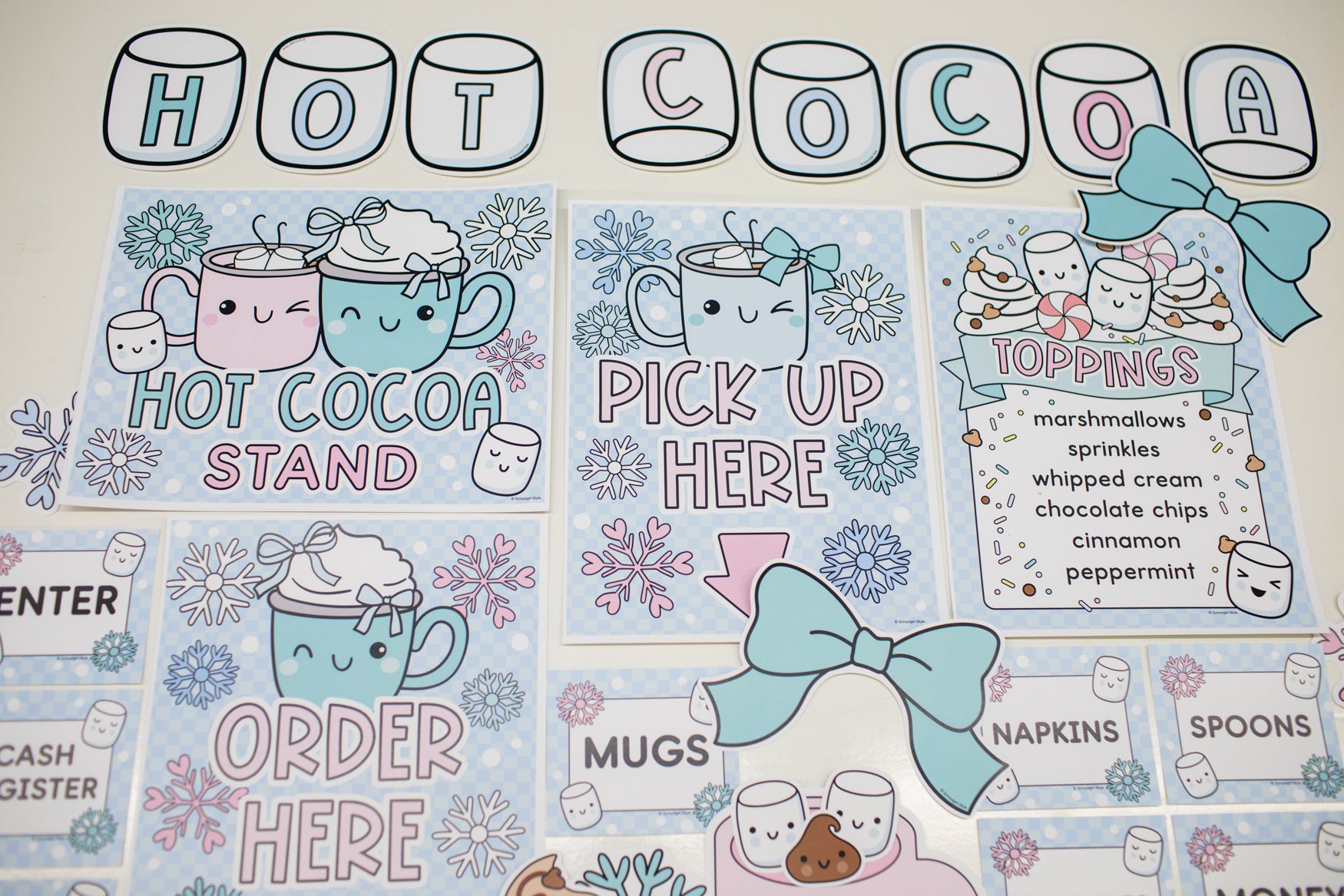 Printable January Dramatic Play Hot Cocoa Stand