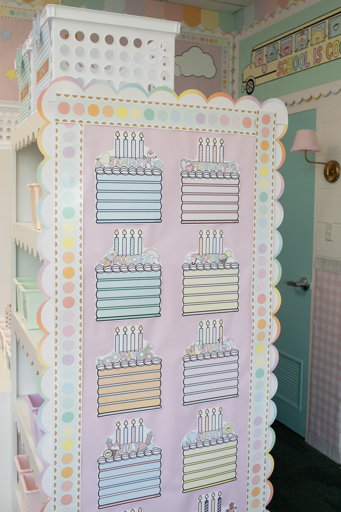 Printable Mint Marker Dots Border | A Year In Pastel
