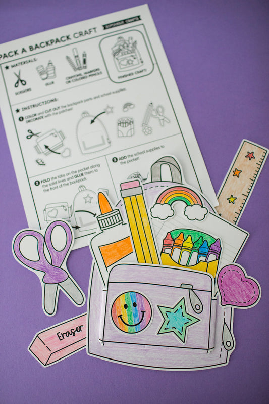 September Pack a Backpack Craft