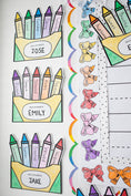 Load image into Gallery viewer, Second Grade September Crayon Box Craftivity Bulletin Board Set
