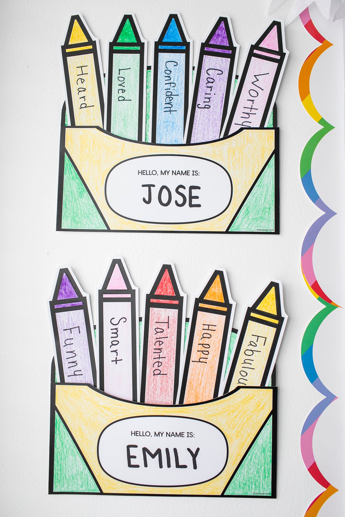 Second Grade September Crayon Box Craftivity Bulletin Board Set