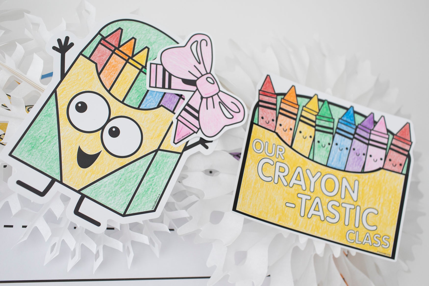 Second Grade September Crayon Box Craftivity Bulletin Board Set