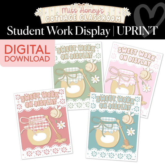 Printable Calming Student Work Display | Miss Honey's Cottage Classroom
