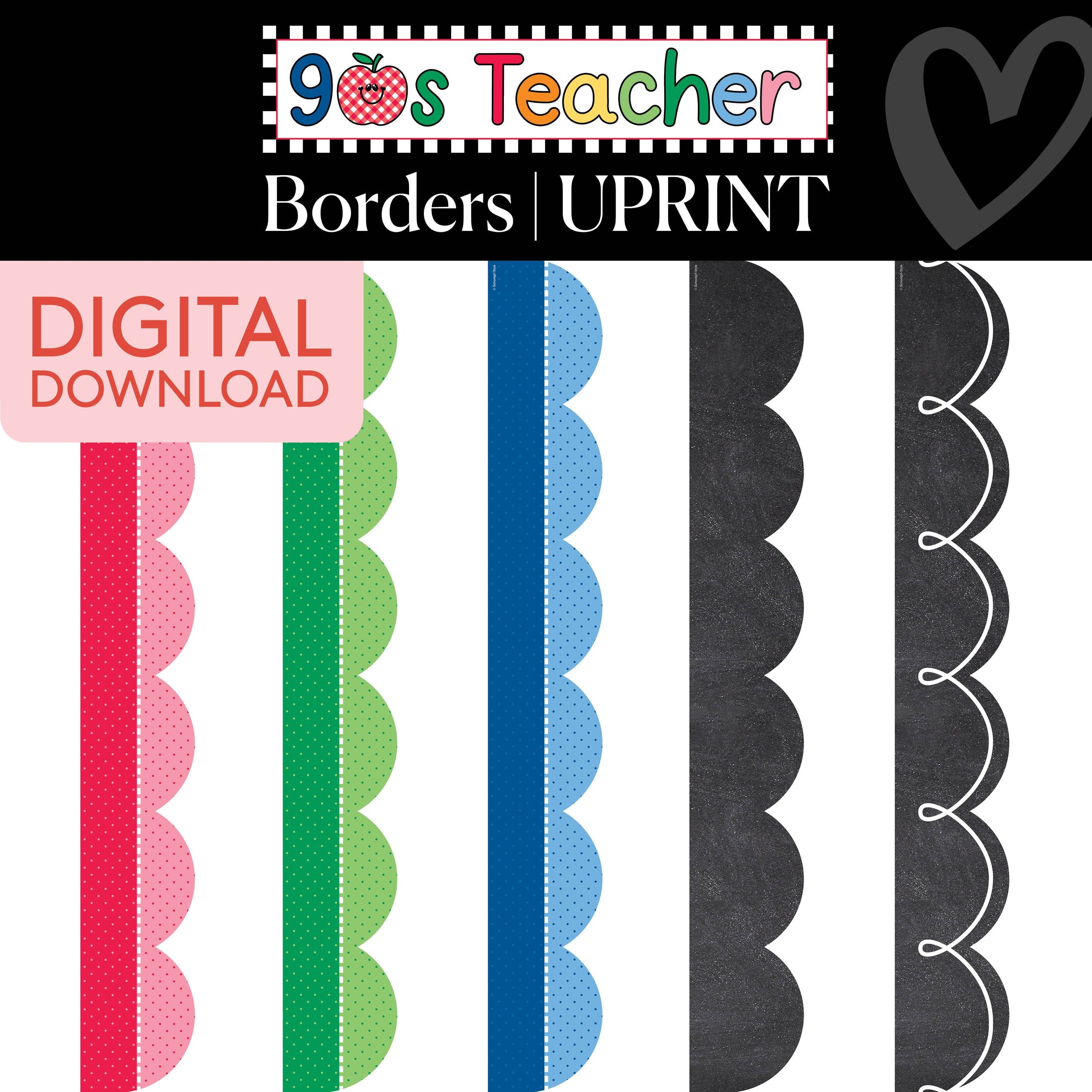 Printable Border Vault: Vol. 2 | 90s Teacher