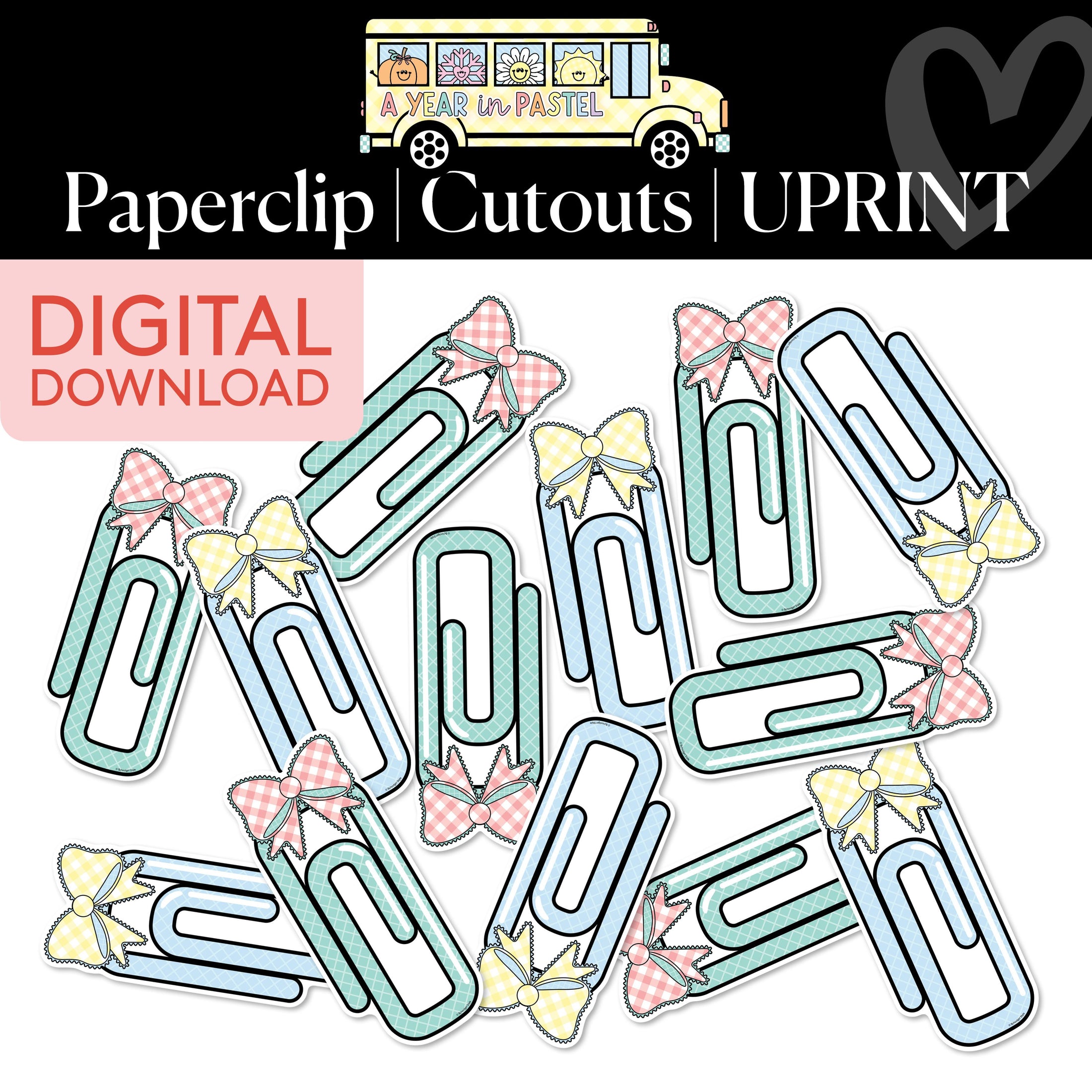 Printable Paperclip Cutouts | A Year In Pastel