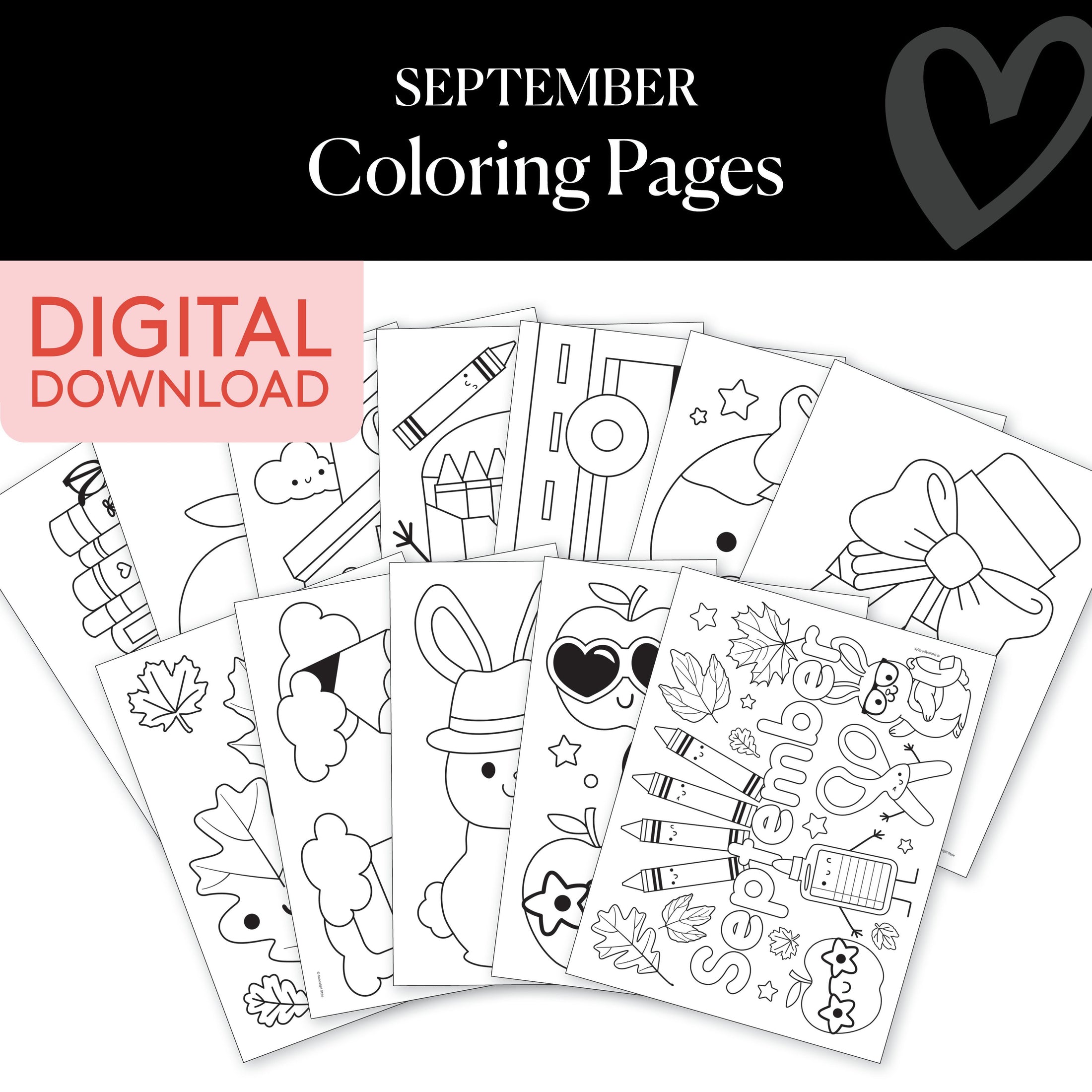 September Coloring Pages