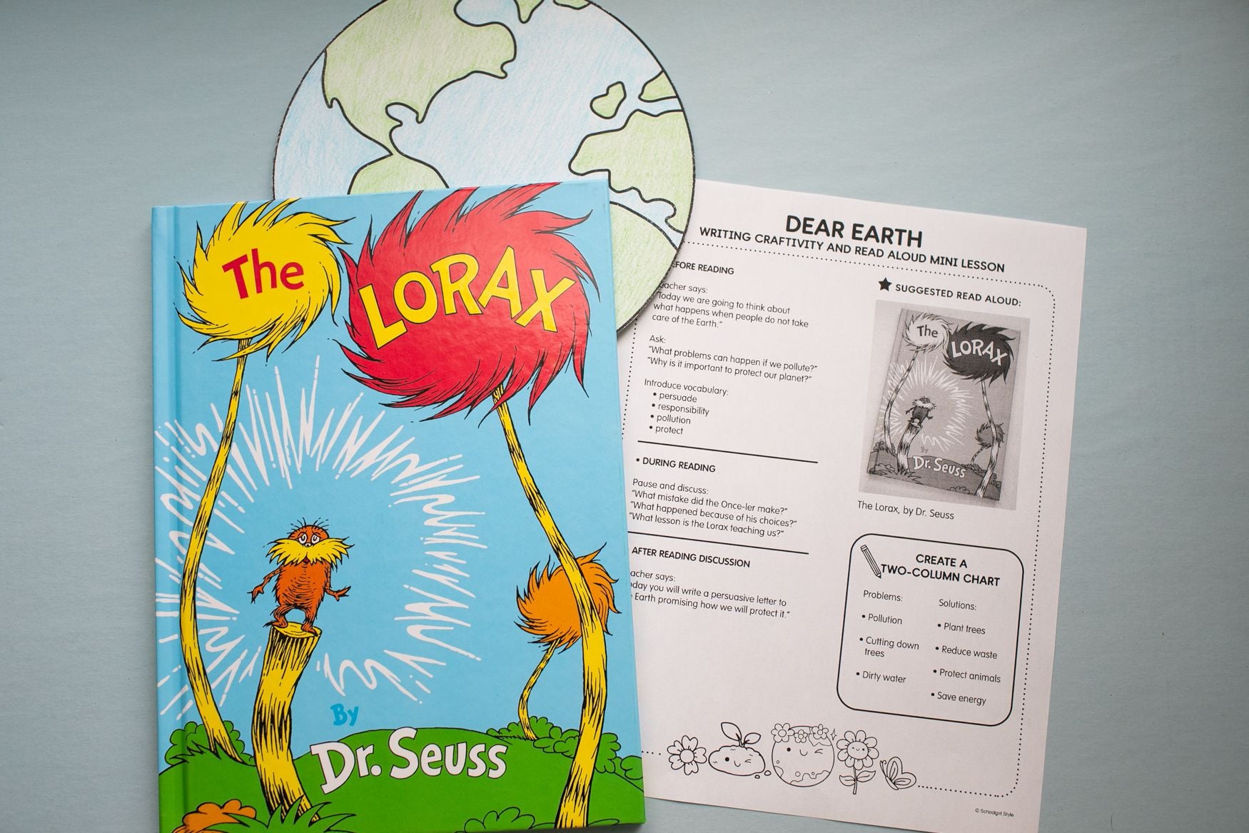 Printable April Dear Earth Writing Craftivity and Read Aloud Mini Lesson