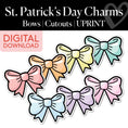 Load image into Gallery viewer, Printable March Bow Cutouts | St. Patrick's Day Charms
