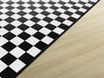 Load image into Gallery viewer, Black and White Checkerboard Rug | Neutral Classroom Rug | Retro Hopscotch | Schoolgirl Style
