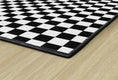 Load image into Gallery viewer, Black and White Checkerboard Rug | Neutral Classroom Rug | Retro Hopscotch | Schoolgirl Style
