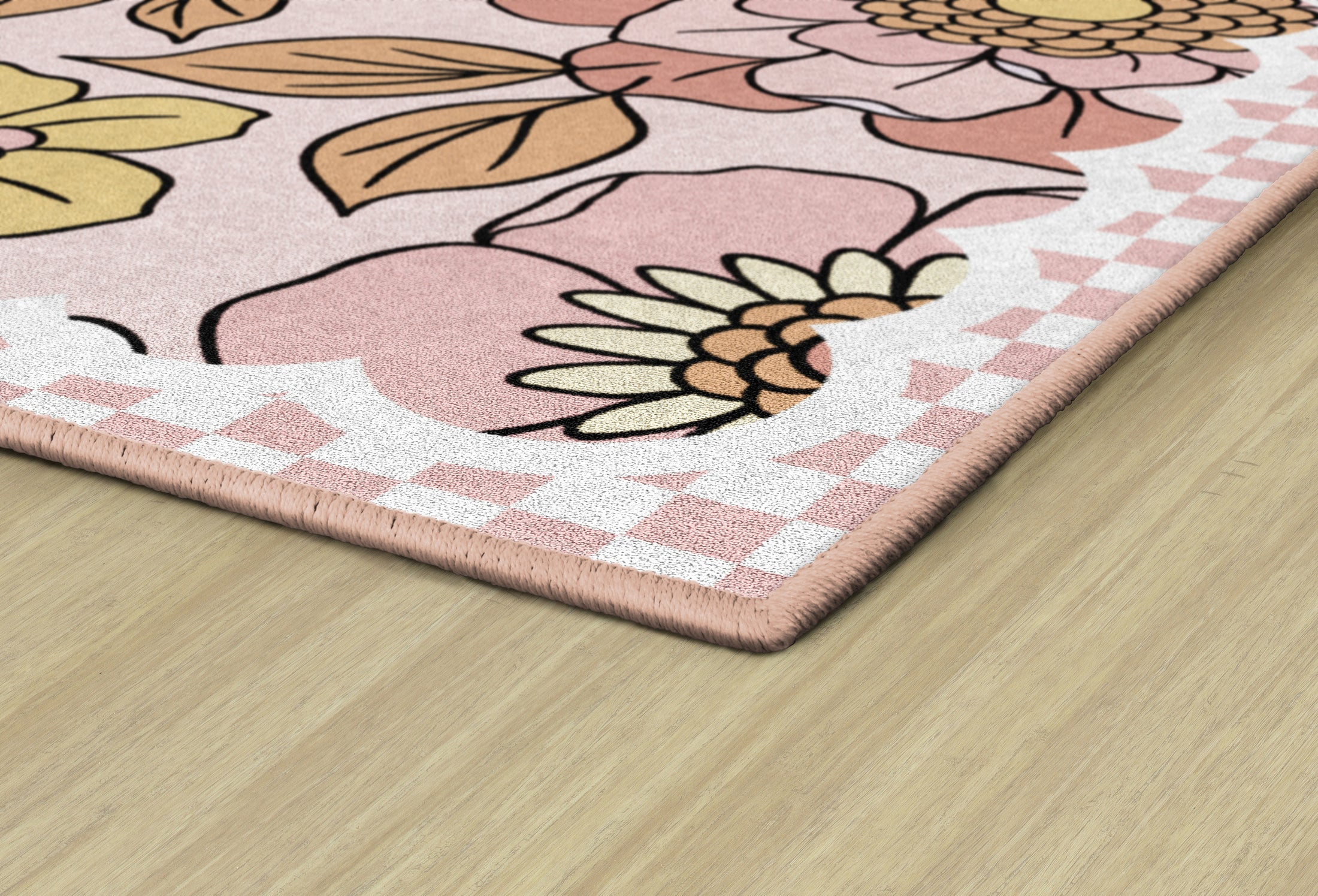 Retro Floral Rug | Retro Classroom Rug | That 70's Floral | Schoolgirl Style