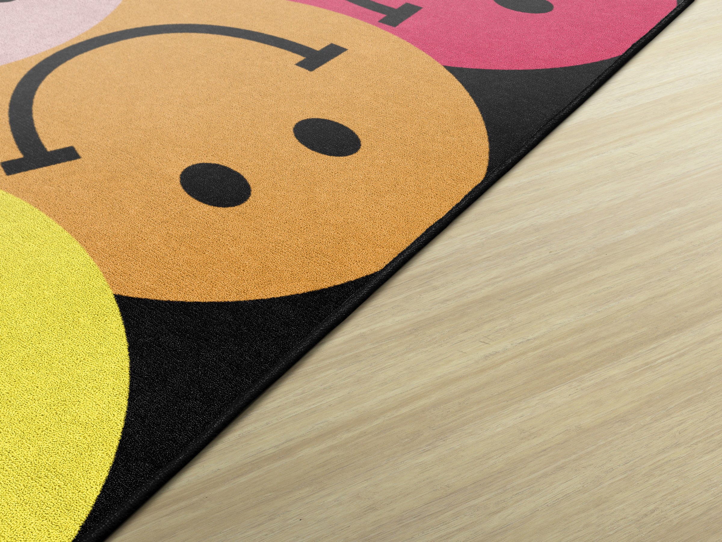 Big Rainbow Smiley Faces Rug | Rainbow Classroom Rug | Feels Like Frid ...