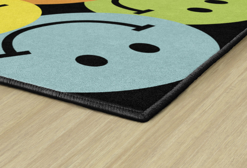 Big Rainbow Smiley Faces Rug | Rainbow Classroom Rug | Feels Like Frid ...