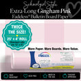 Load image into Gallery viewer, Pink Gingham Bulletin Board Paper 25ft. | Schoolgirl Style x Fadeless®

