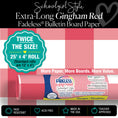 Load image into Gallery viewer, Red Gingham Bulletin Board Paper 25ft. | Schoolgirl Style x Fadeless®
