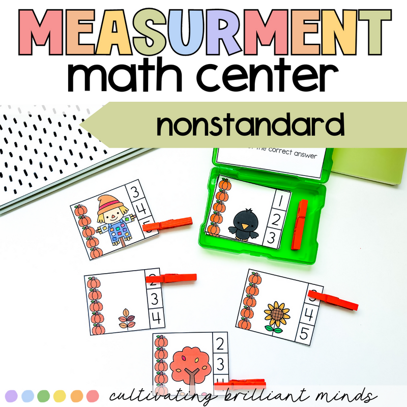 Fall Measurement Math Center | Nonstandard Measurement | Autumn