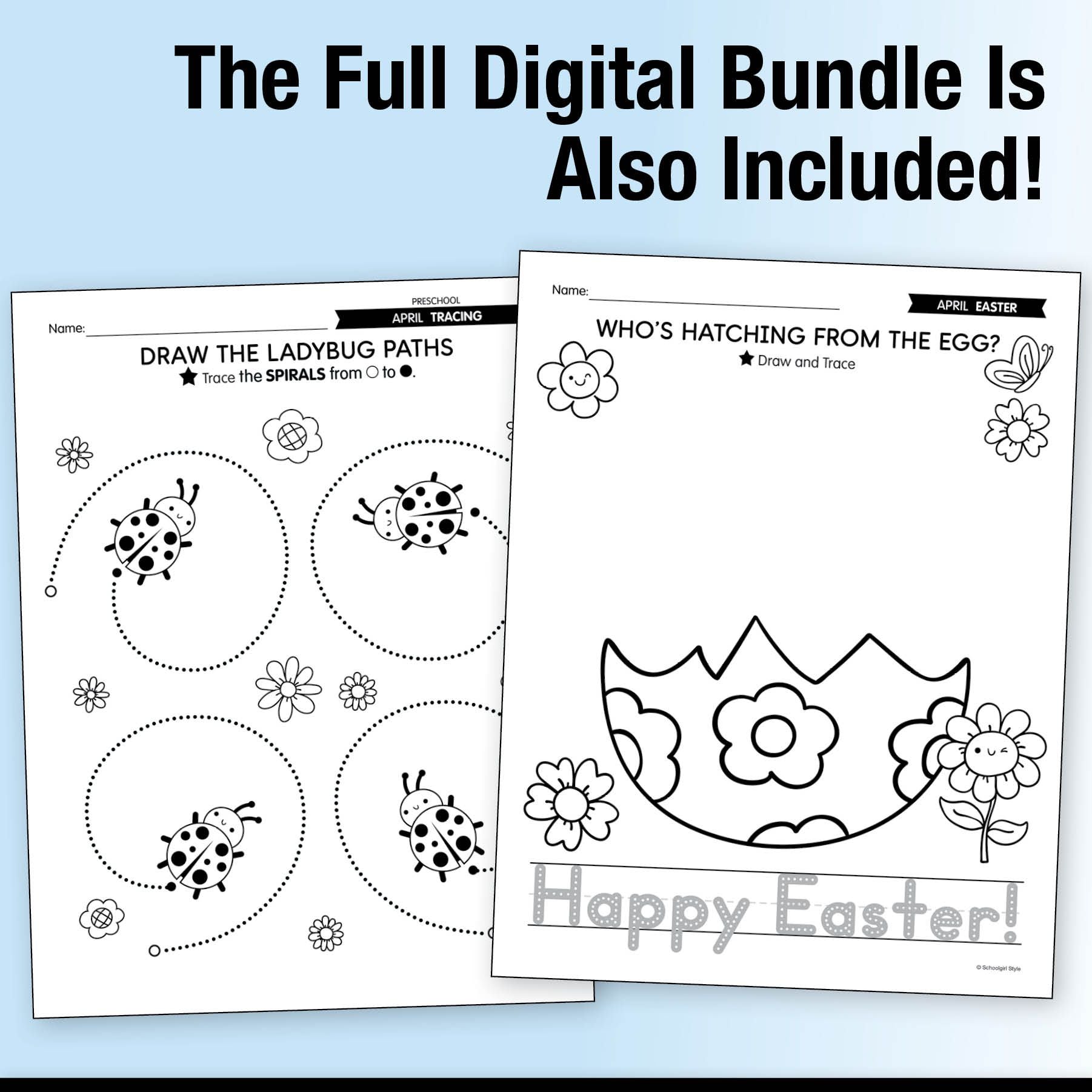 Ultimate Preschool April Thematic Unit Bundle