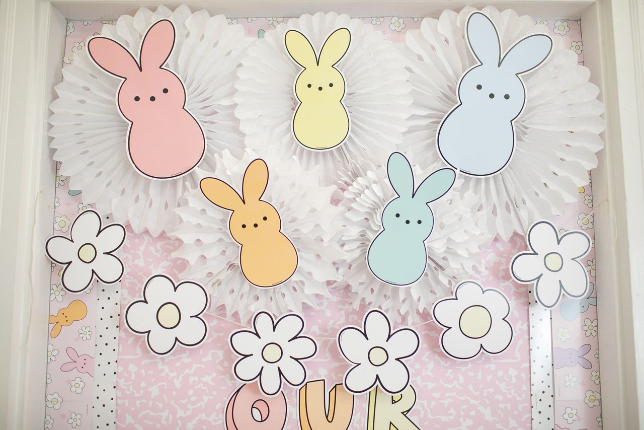 Spring Pre-Printed Door Decor Bulletin Board Set | Marshmallow Meadow