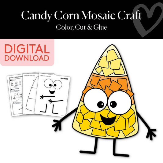 Printable Candy Corn Mosaic Craft