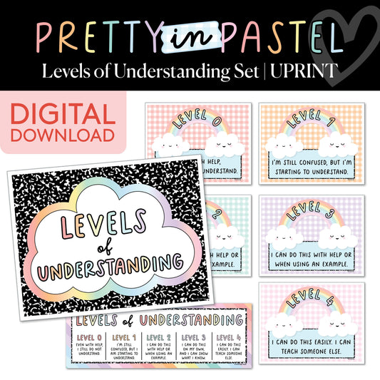 Printable Pastel Levels of Understanding Set | Pretty in Pastel