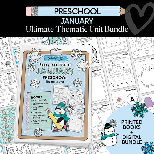 Ultimate Preschool January Thematic Unit Bundle