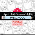 Load image into Gallery viewer, Printable Preschool April Daily Scissor Skills
