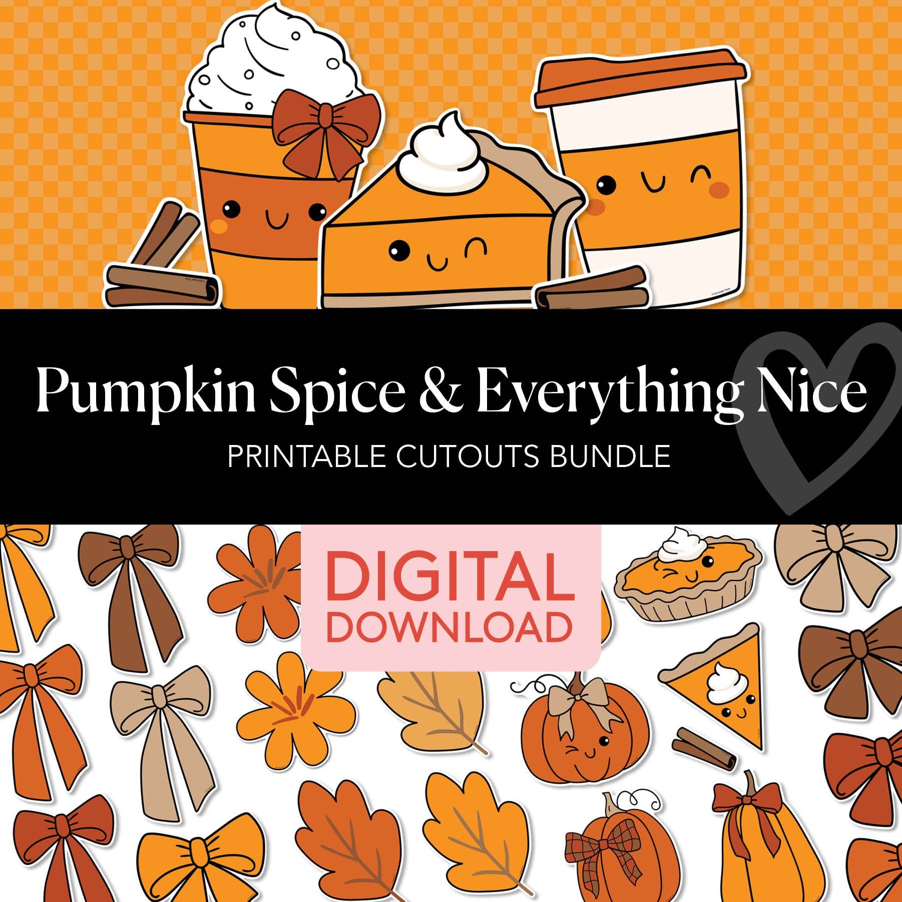 Printable Thanksgiving Cutouts Bundle | Pumpkin Spice and Everything Nice