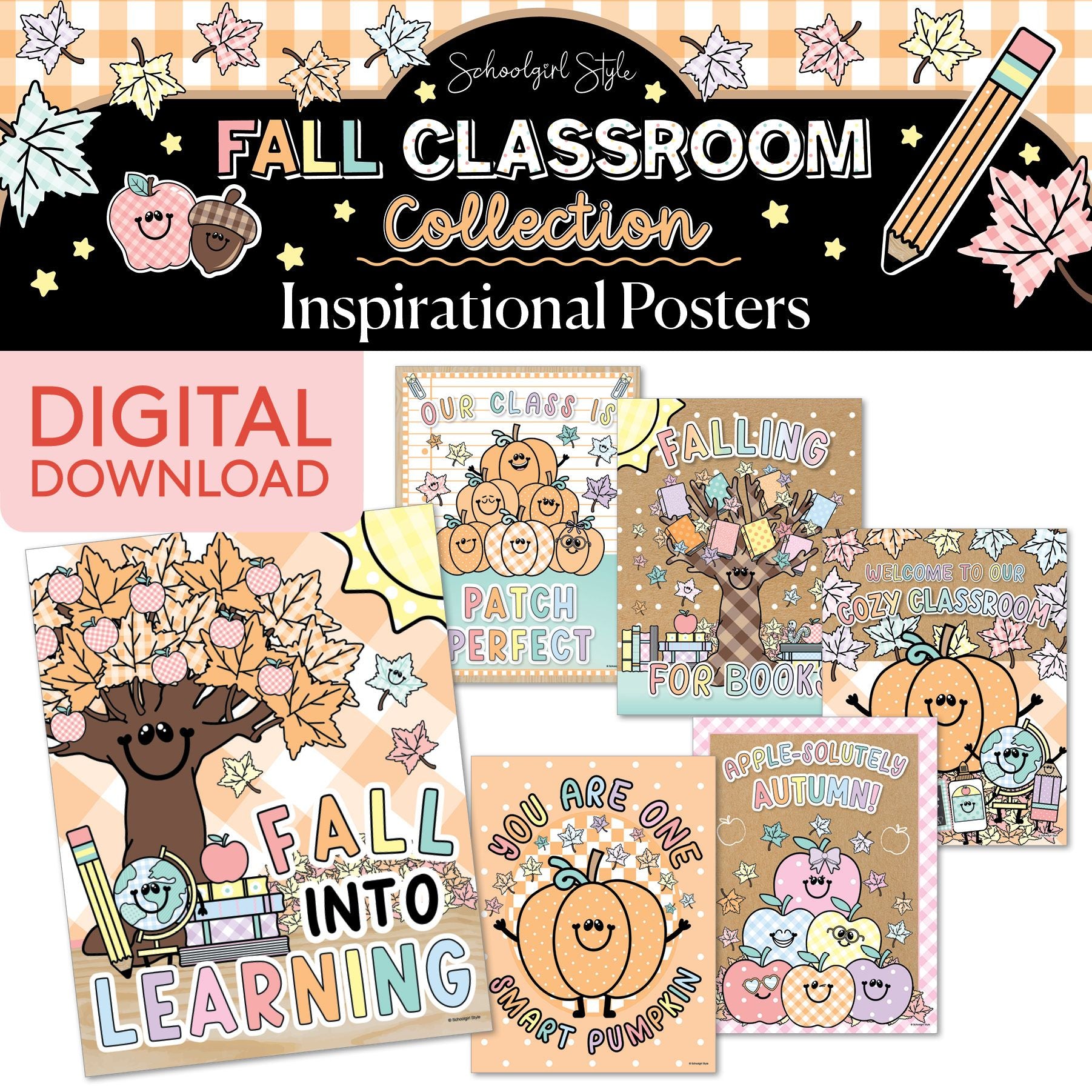 Printable Fall Pastel Inspirational Posters