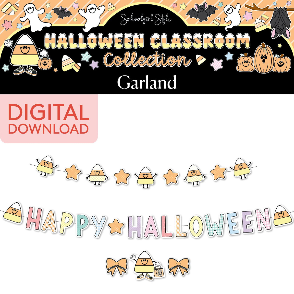 Printable Pastel Halloween Inspirational Posters Garland