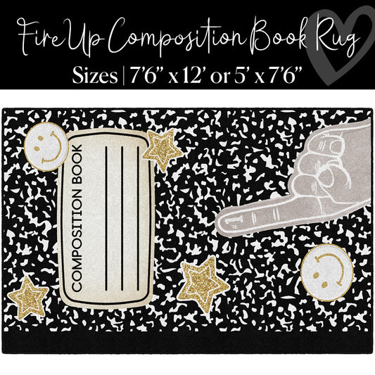 Fire Up Composition Book | Classroom Rugs