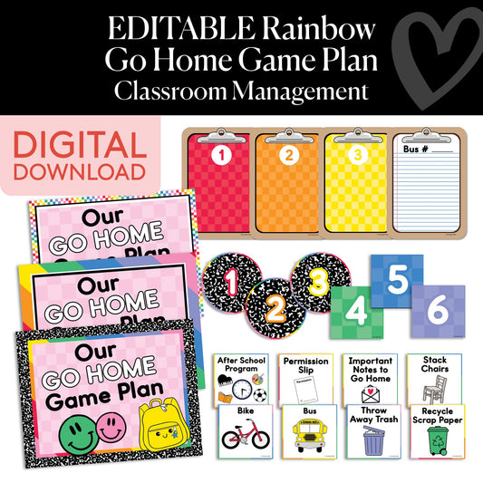 Printable Rainbow Go Home Game Plan